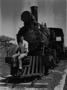 Locomotiva estacionada em Jundiaí em 1969. Fotografia reprodução do Jornal de Jundiaí. Autor desconhecido   